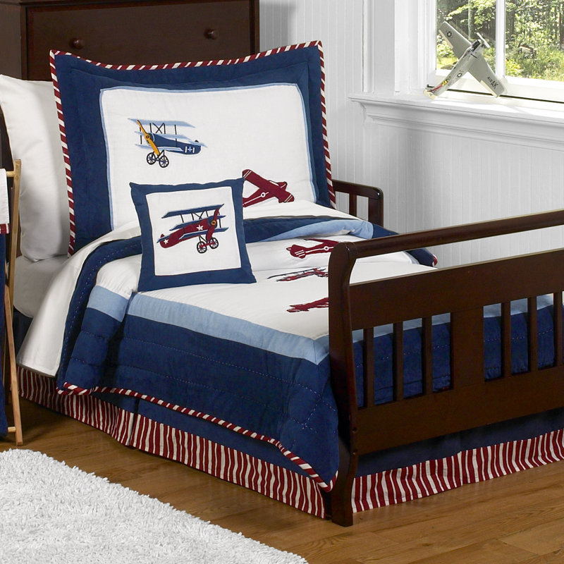 Sweet Jojo Designs Vintage Aviator 5 Pieces Toddler Bedding Set